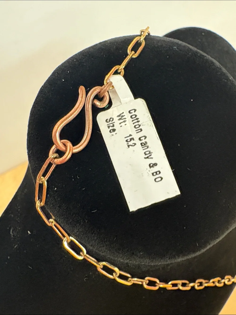 Copper Multicolor Naja Statement Necklace in cotton candy and black onyx